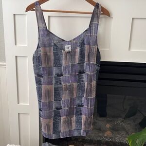 CAbi Purple and Pink Patterned Top Excellent Condition